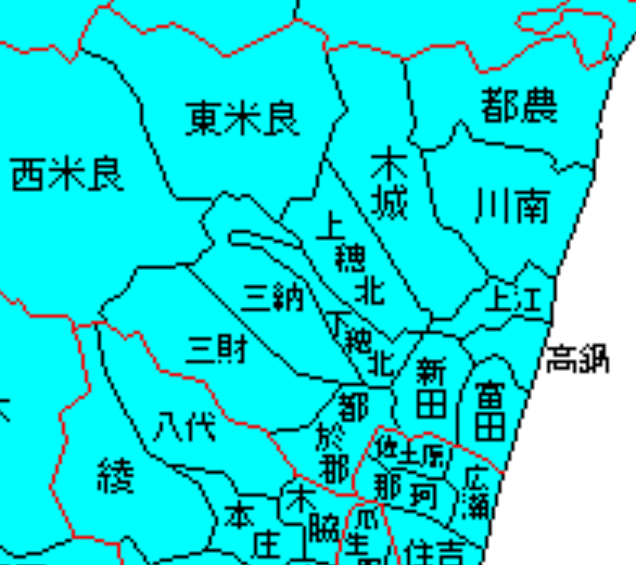 市制・町村制施行直後の、西都市地域