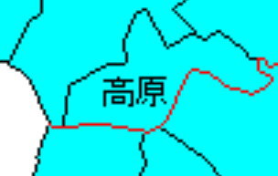 市制・町村制施行直後の、高原町地域