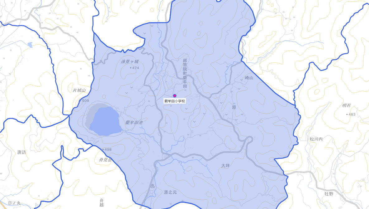 藺牟田（いむた）小学校がある場所