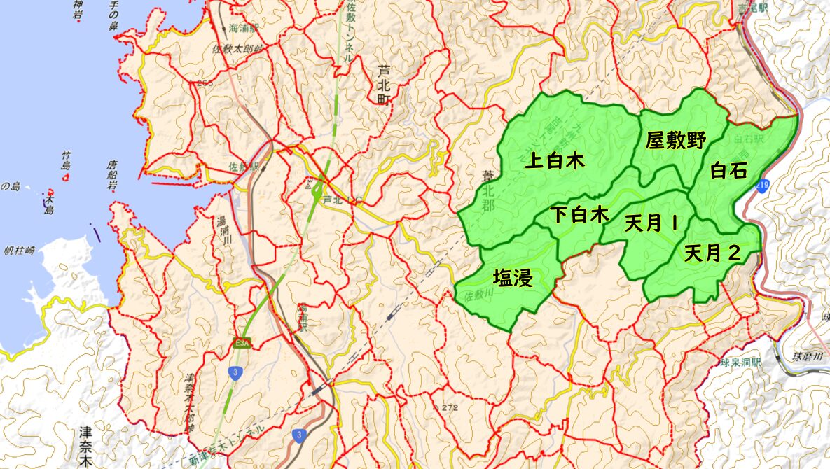 白木（しらき）小学校があった場所