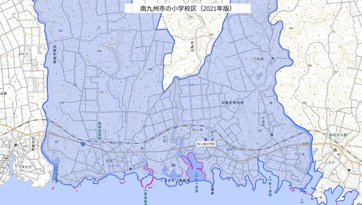 松ヶ浦（まつがうら）小学校がある場所