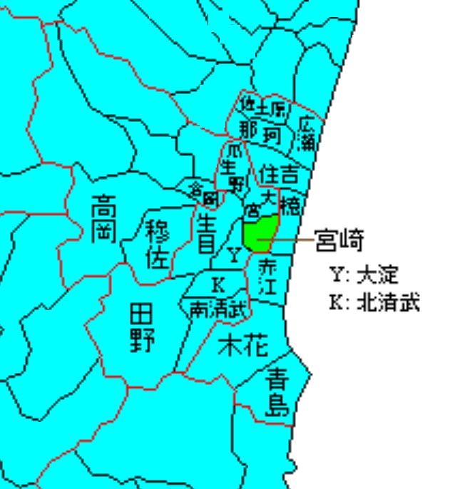 市制・町村制施行直後の、錦江町地域