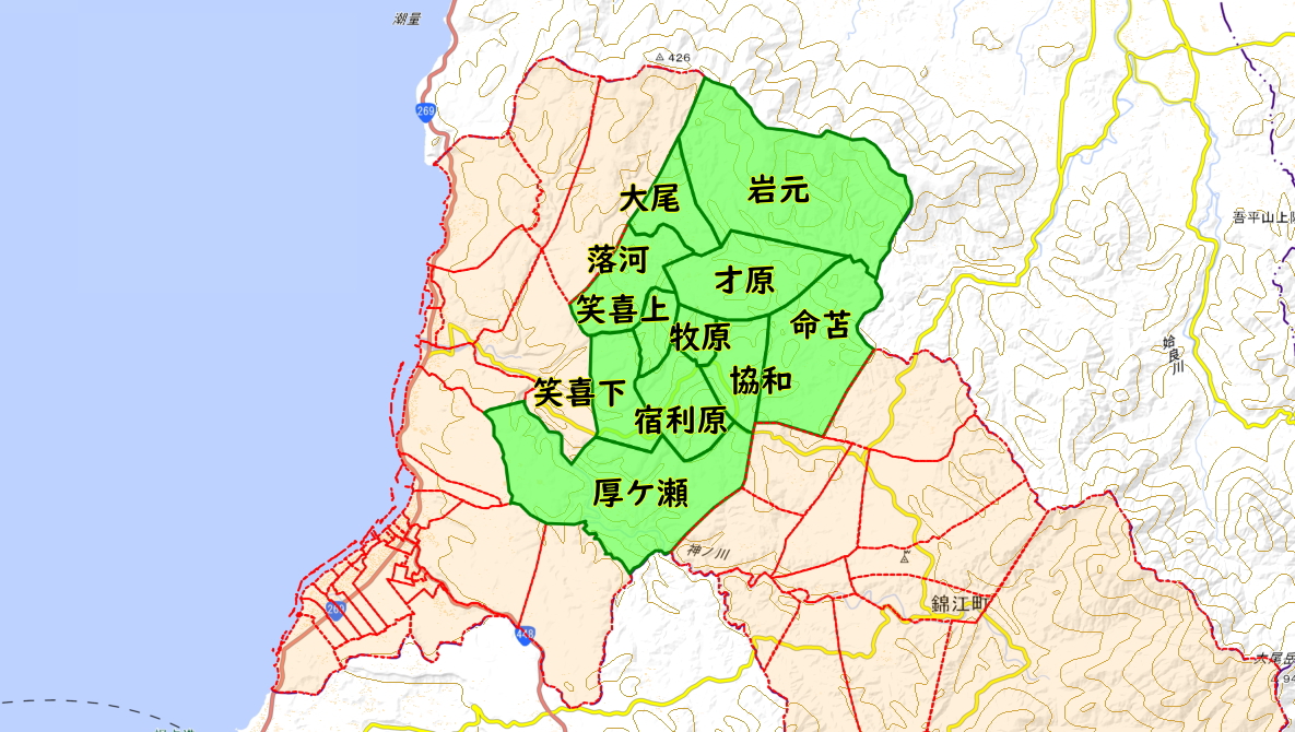 宿利原（やどりはら）小学校がある場所