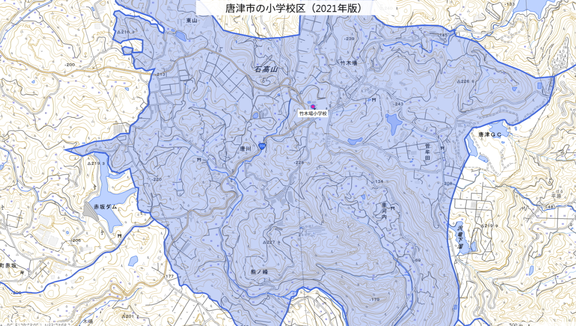 竹木場（たけこば）小学校がある場所