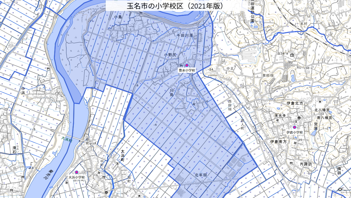 豊水（とよみず）小学校がある場所