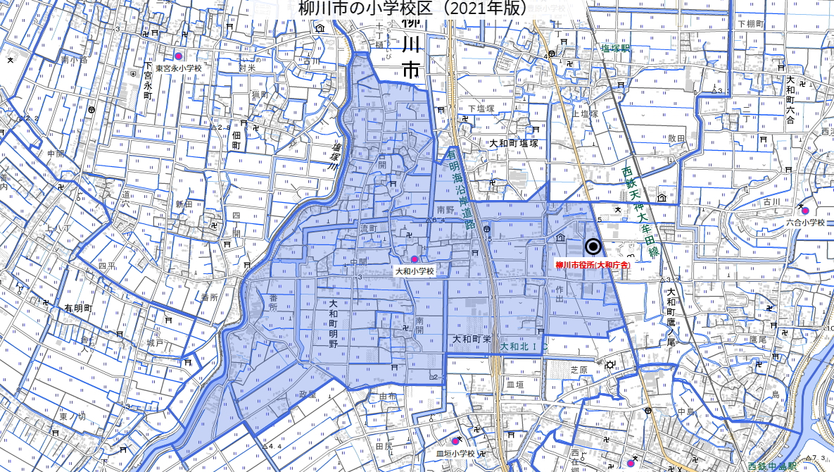 大和（やまと）小学校がある場所