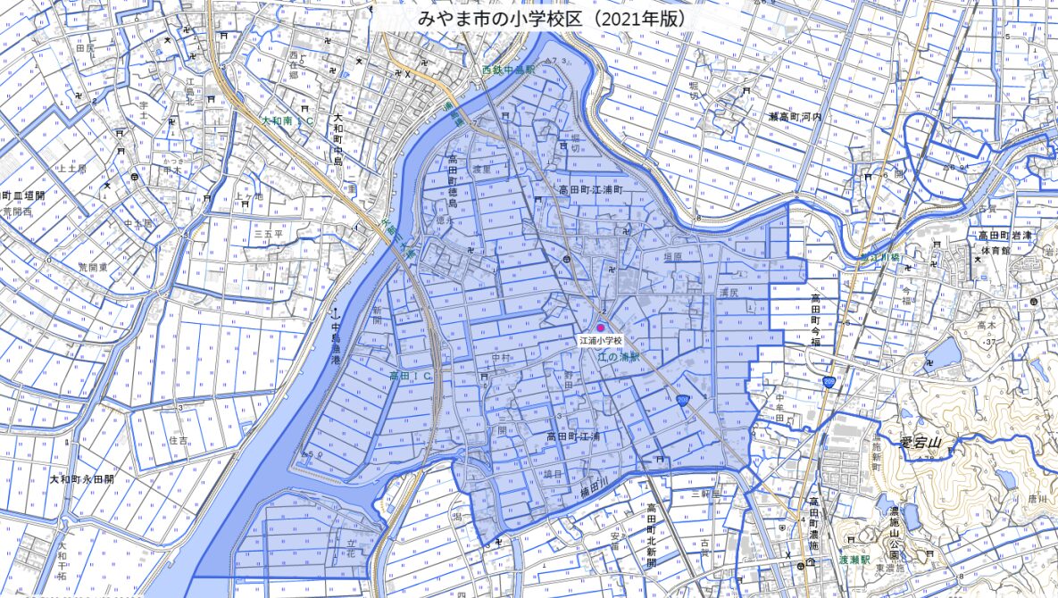 江浦(えのうら)小学校があった場所