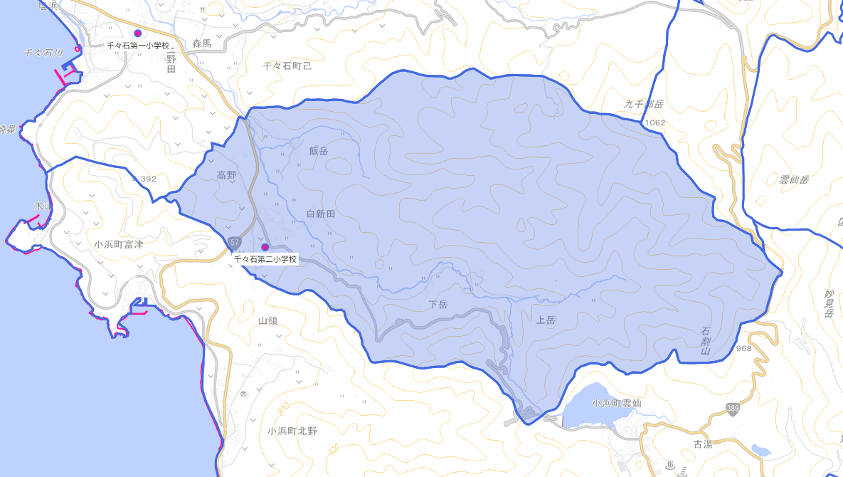 千々石第二(ちぢわだいに)小学校がある場所