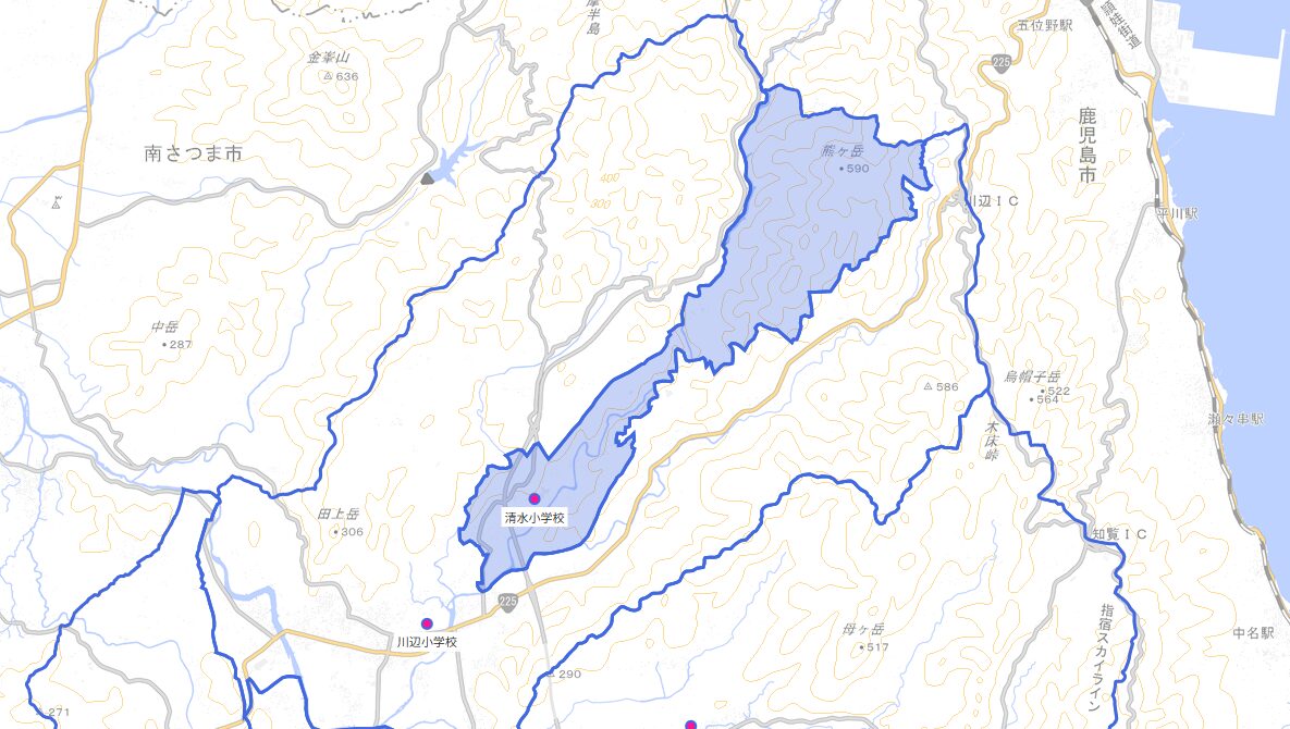 清水(きよみず)小学校がある場所
