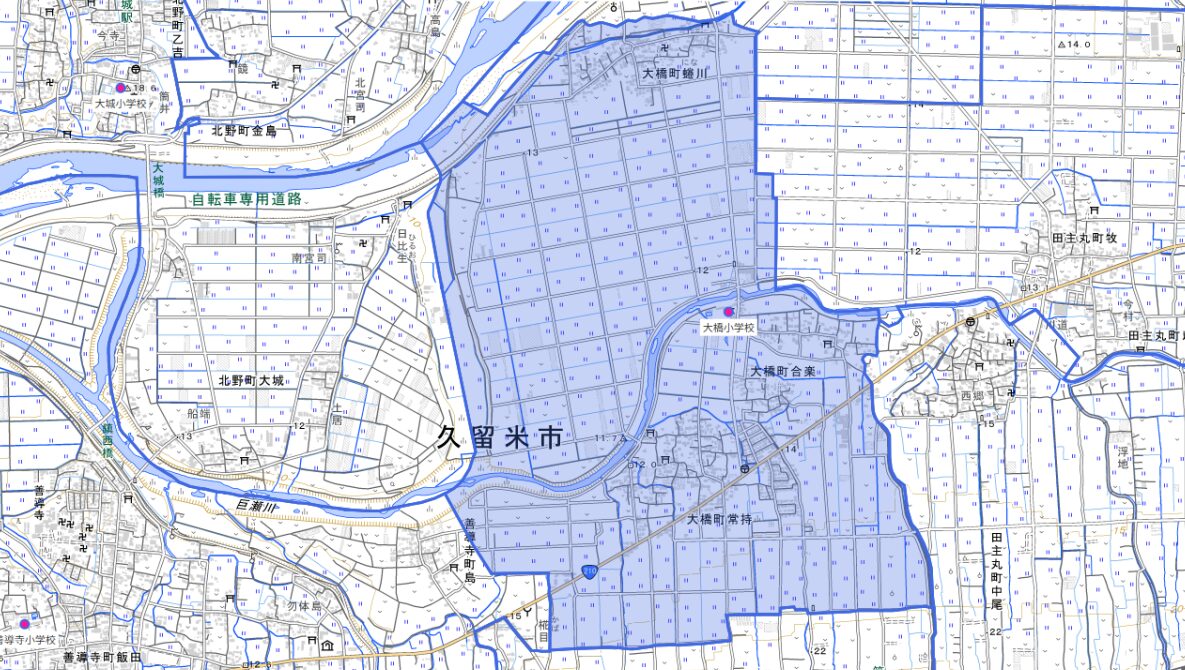 大橋(おおはし)小学校がある場所