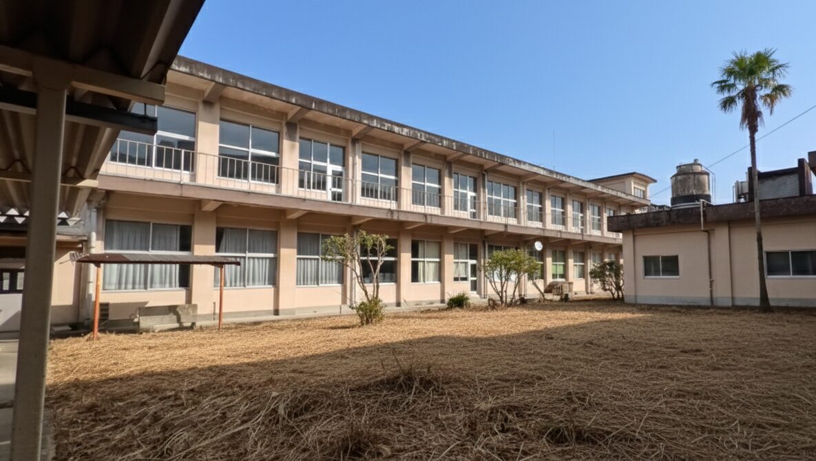 西都市立三財中学校の校舎