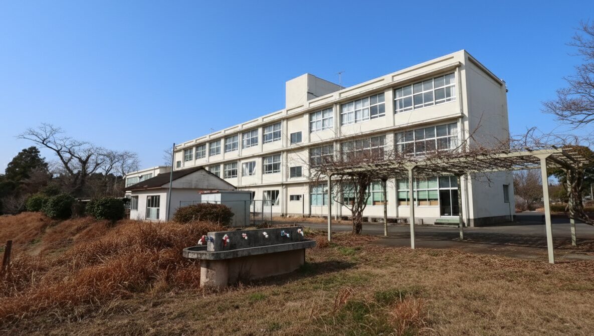 西都市立都於郡中学校の校舎