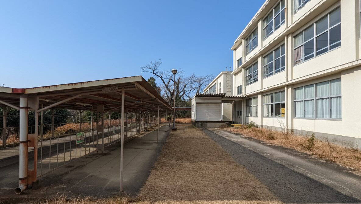 西都市立都於郡中学校の校舎