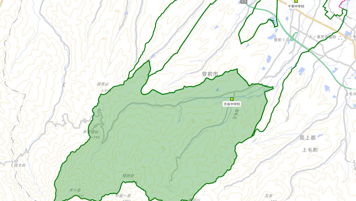 合岩（ごういわ）中学校がある場所