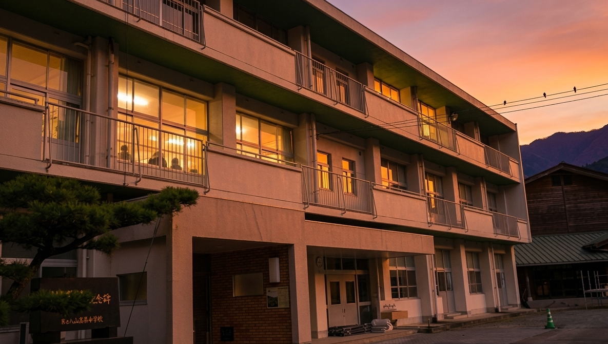 八女市立笠原小学校の校舎