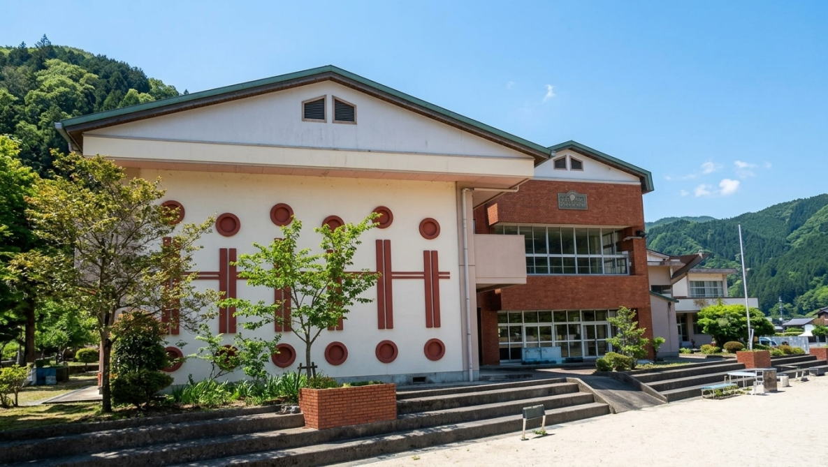 大山小学校 [旧校地] の校舎