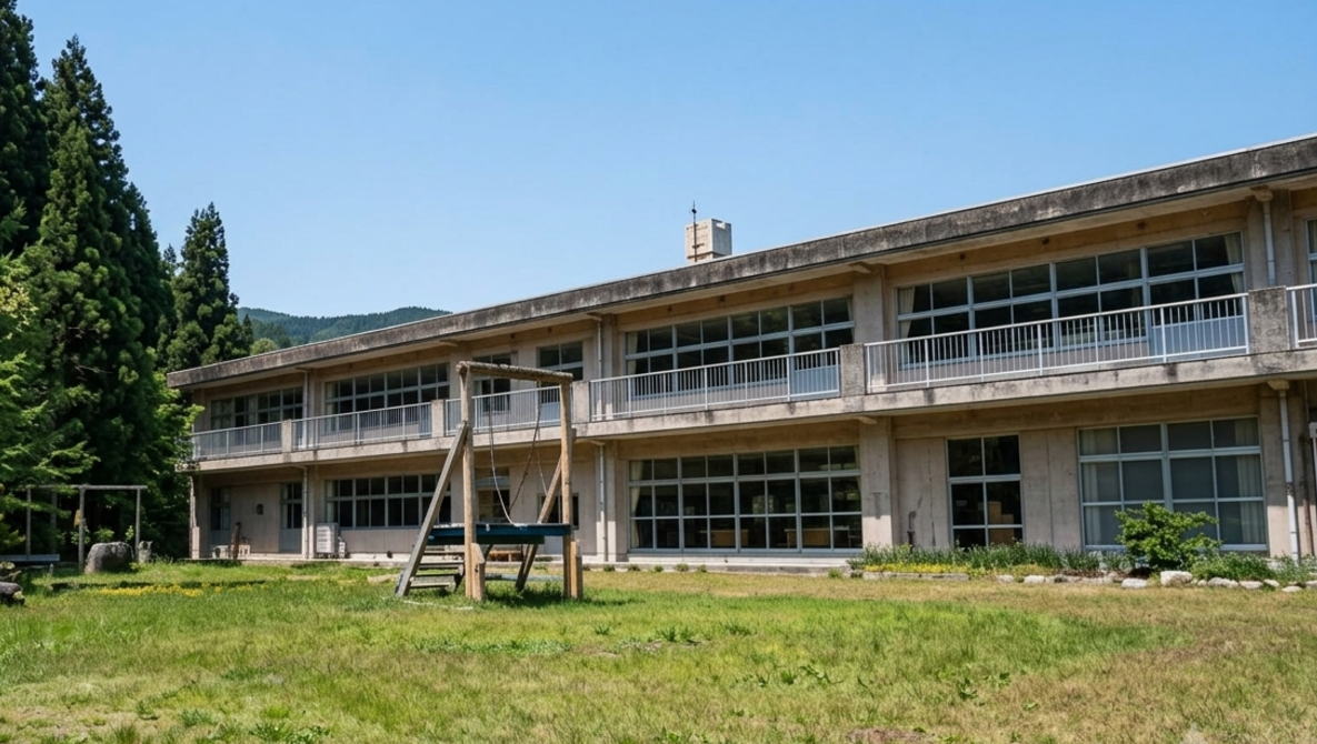 大山小学校 [旧校地] の校舎