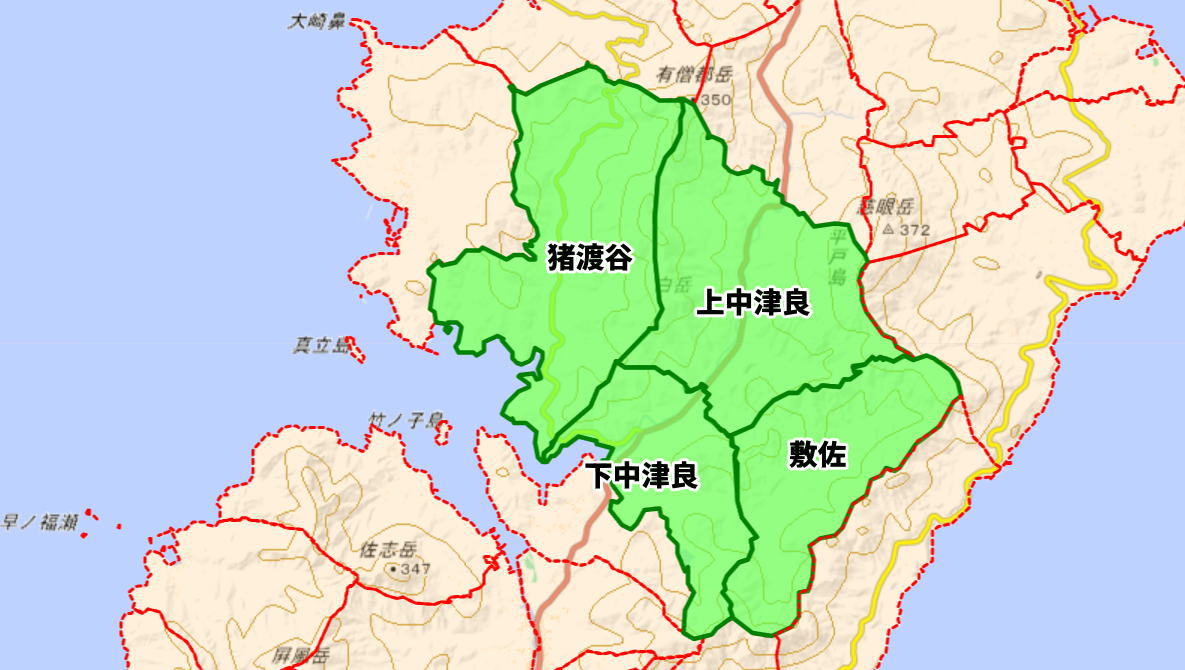 中津良（なかつら）小学校がある場所