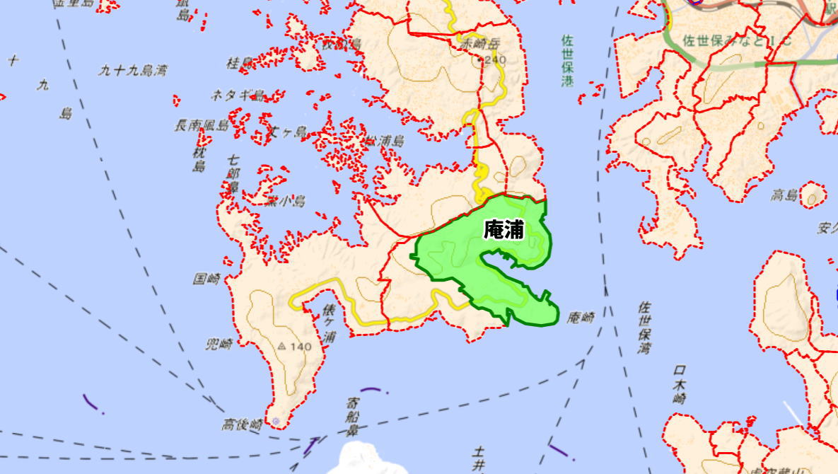 庵浦(いおのうら)がある場所