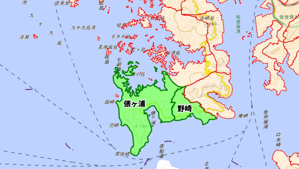 俵浦(たわらがうら)小学校がある場所